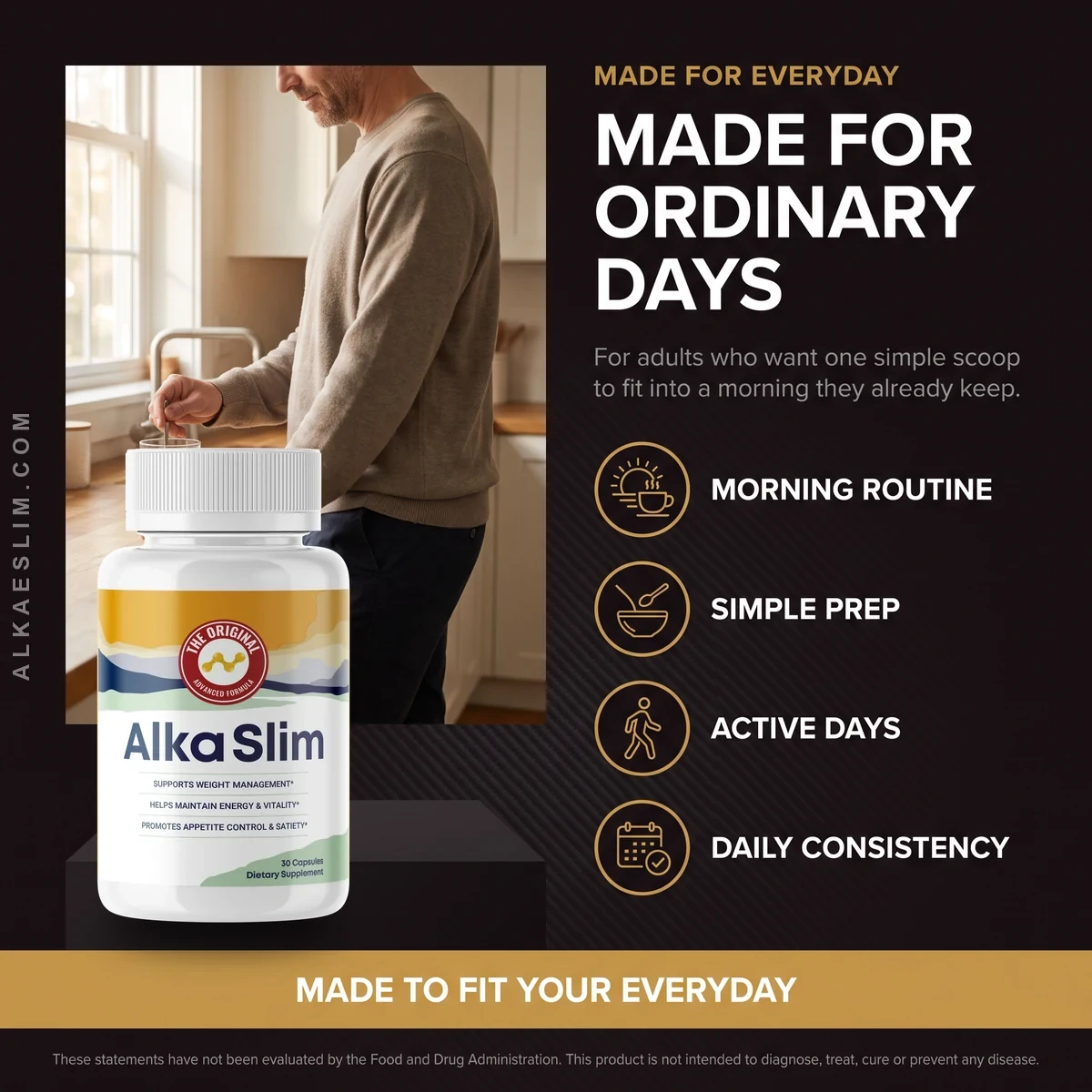 Who AlkaSlim is for: adults who want a simple daily weight management habit for ordinary mornings